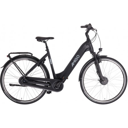 E-Faro S3 28 Inch 53 cm Women 7SP Roller brakes Matte black-AMIGO