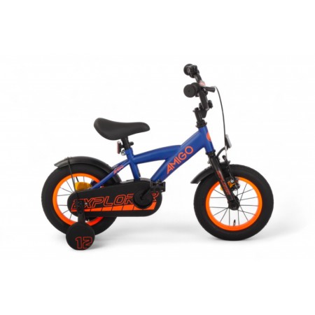 Explorer 12 Inch Boys Coaster Brake Blue/Orange-AMIGO