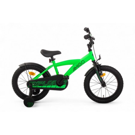 Explorer 16 Inch Boys Coaster Brake Green/Black-AMIGO