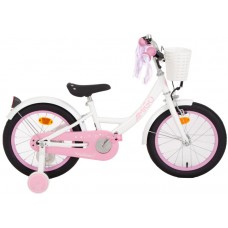 Perfect 16 Inch 23,5 cm Girls Coaster Brake White/Pink-AMIGO