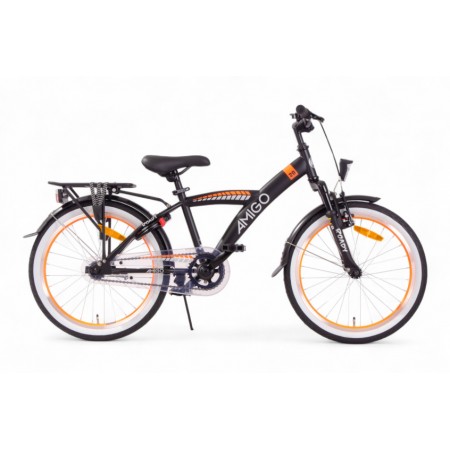 Roady 20 Inch Boys Coaster Brake Black/Orange-AMIGO