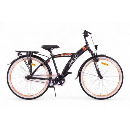 Roady 26 Inch Boys Coaster Brake Black/Orange-AMIGO
