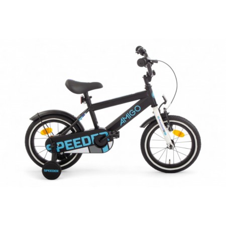 Speeder 14 Inch Boys Coaster Brake Black/Blue-AMIGO