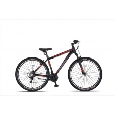 4 Motion MTB 27.5 Inch 47 cm Unisex 21SP Rim Brakes Black/Red-Umit